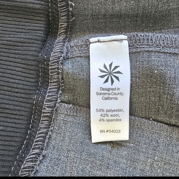 The ATHLETA Women's Gray Sz 12P Tapered  Wool Blend Casual Versatile Dress Pants - Picture 13 of 15